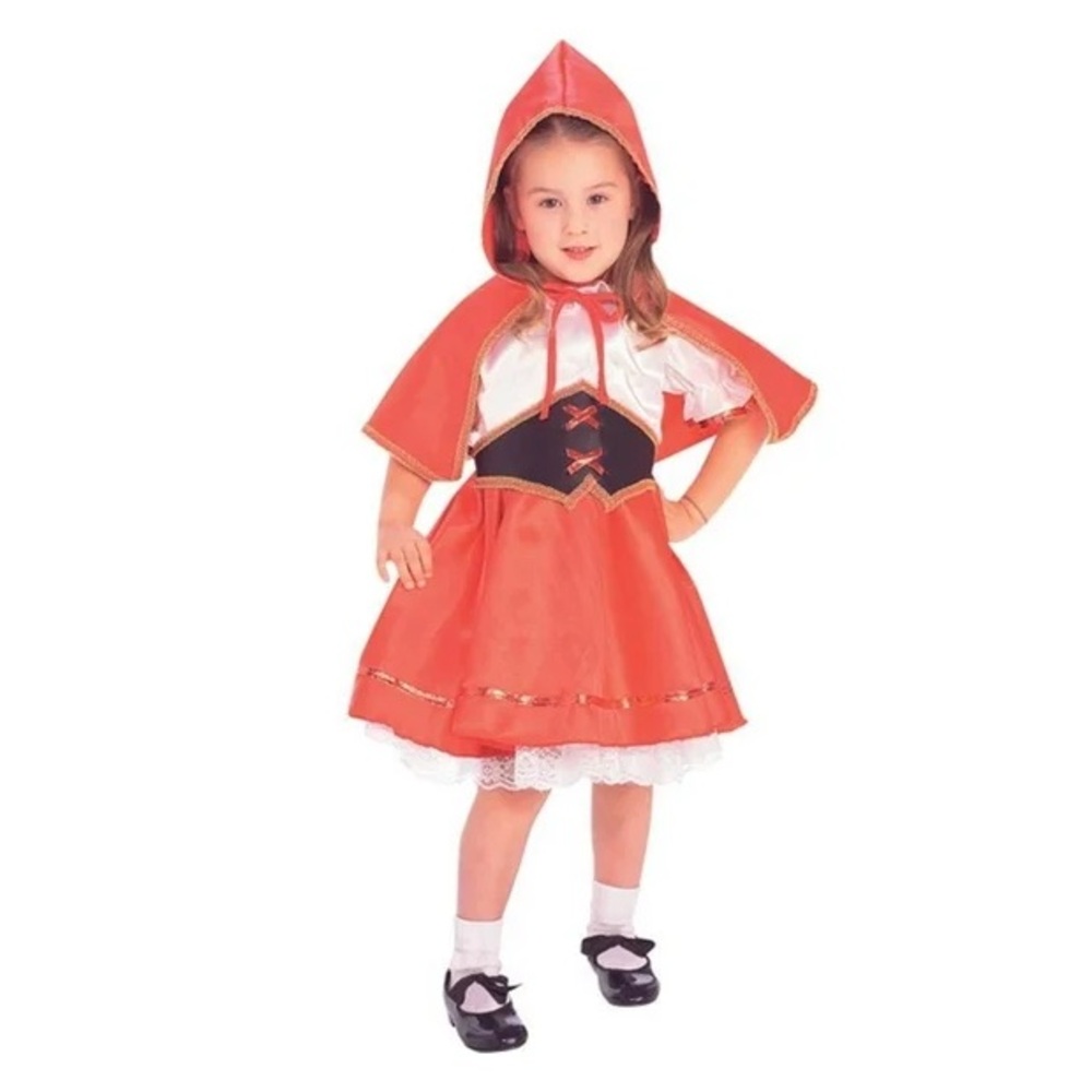 Deluxe Lil' Red Riding Hood Costume for Toddler Girls. Size 2-4